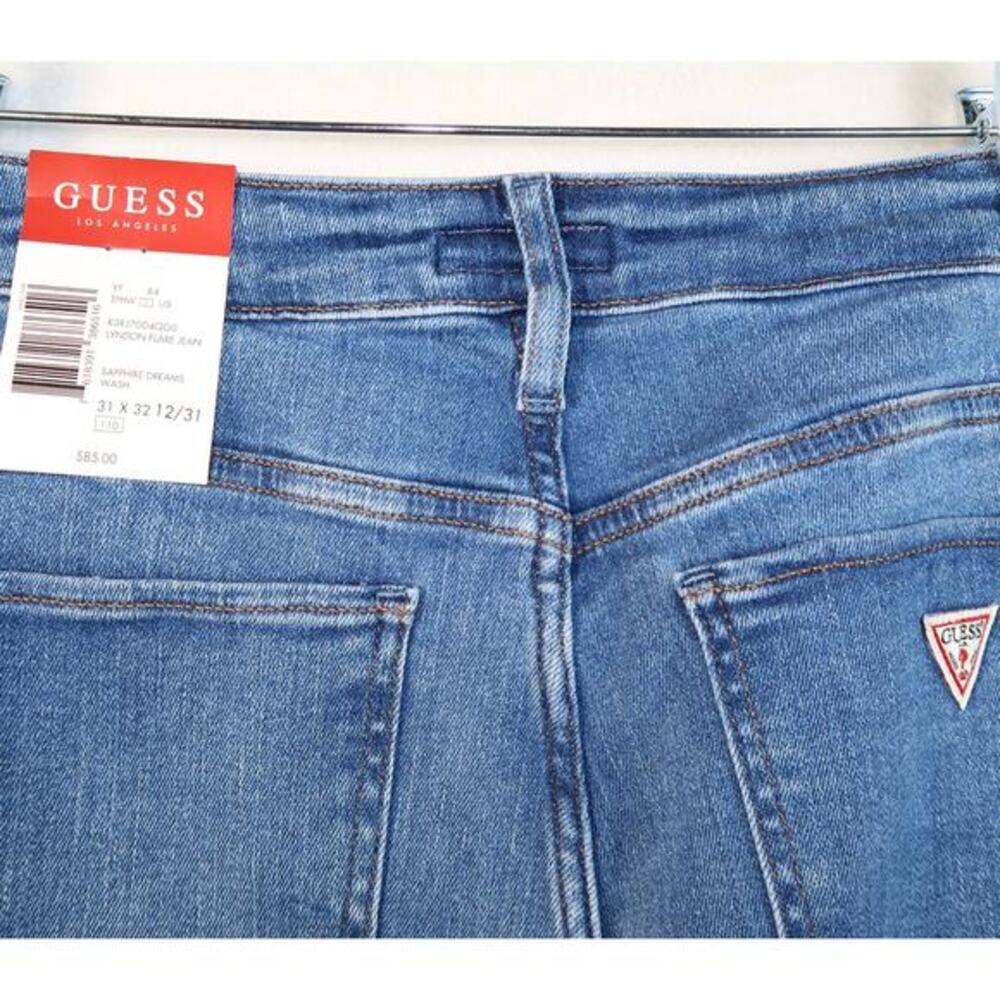 Guess Los Angeles Lyndon Fit Sexy Flare‎ Bootcut Blue Jeans $85, Size 31 - Picture 6 of 7